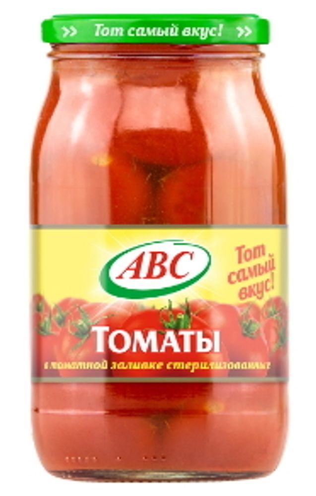 Белорусские консервы томаты в томатной заливке 880г. АВС - купить с доставкой на дом по Москве и всей России