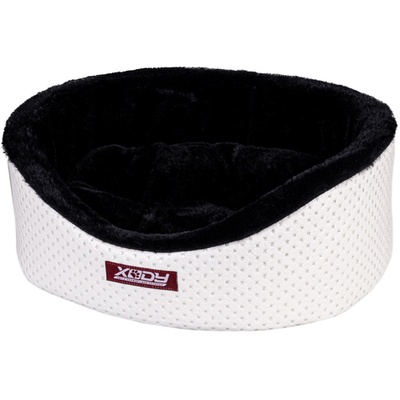 Лежак премиум (пунто) №2 белый/черный