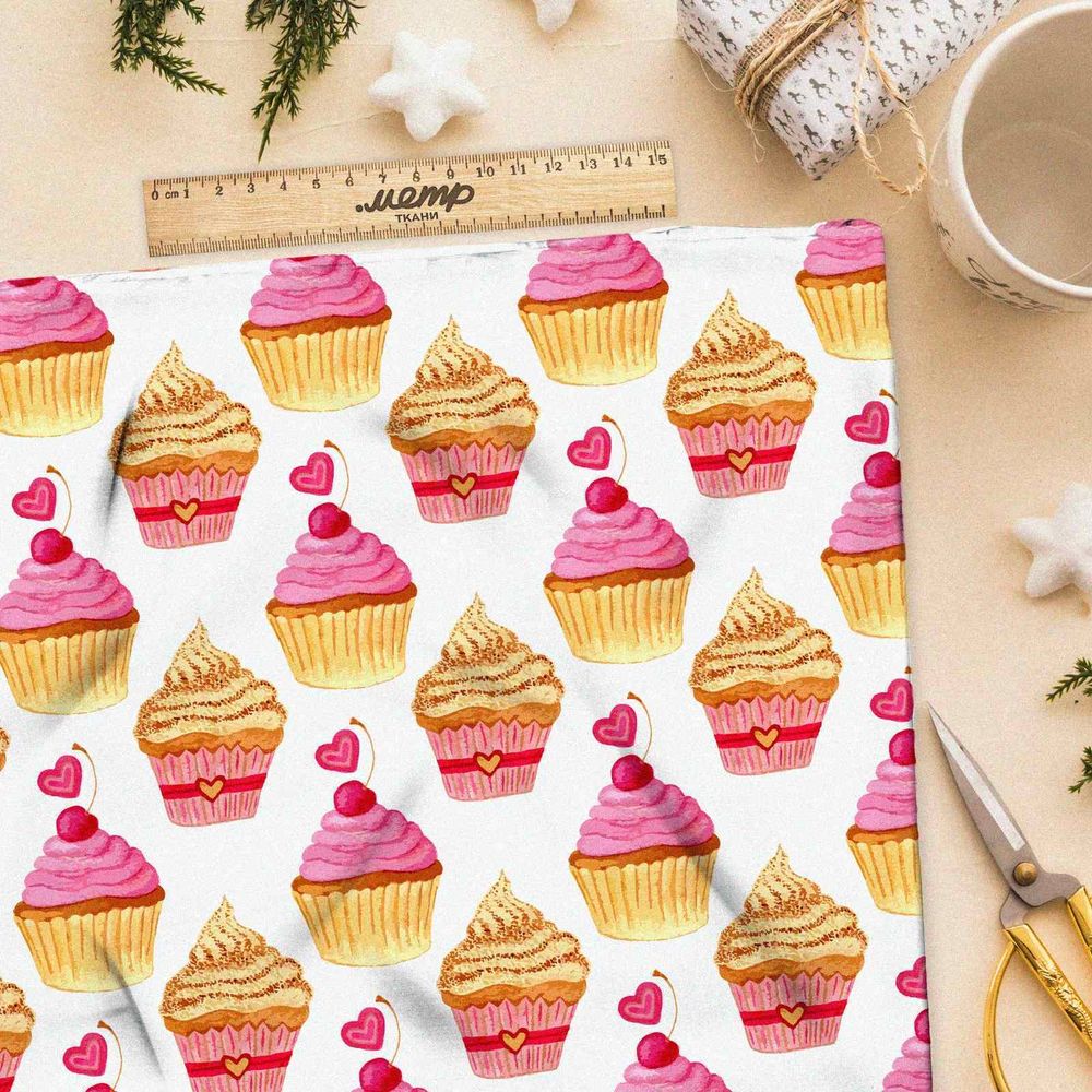 Ткань барби пирожное с вишенкой