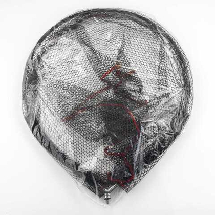 Подсачек круглый прорезиненный телескопический (d45)