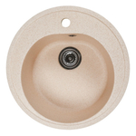 Мойкa ML-GMS102 СТАНДАРТ круглая, бежевый (328), 500 мм (глуб. чаши 170)