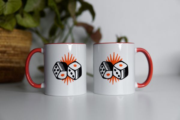 Кружка Сup Bones Бело-Красная - фото 1