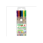 Ручки гелевые набор 6 шт. BRAUBERG KIDS CUTE ANIMALS корпус с печатью, узел 1 мм, линия письма 0,7 м