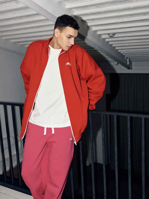 Толстовка Street с начесом на молнии красный марс - фото 3