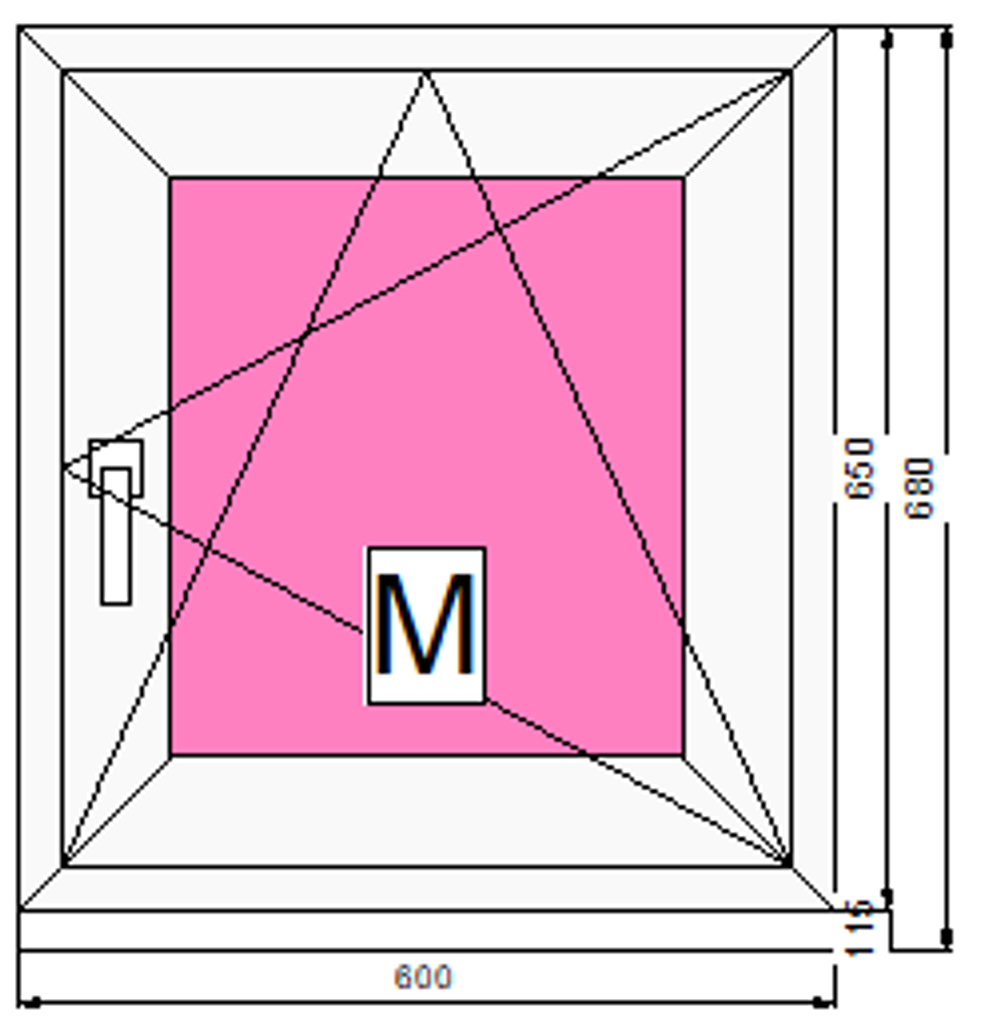 Пластиковое окно 650 х 600 ТермА Эко + Москитная сетка