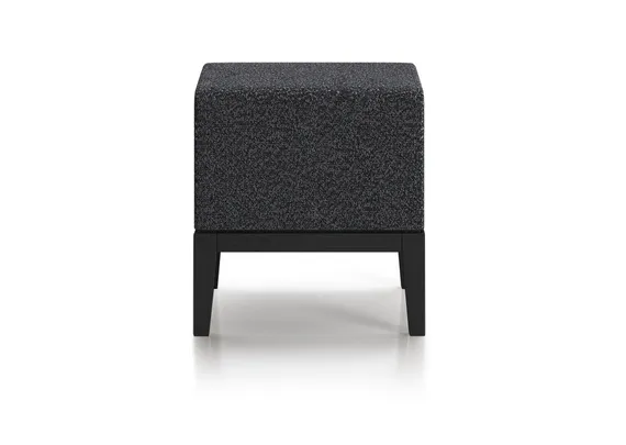 Банкетка Fjord 40 см (серый букле, бук под эмалью)