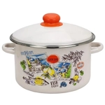 Кастрюля эмал цил Греческая кухня 3,0л мет/об