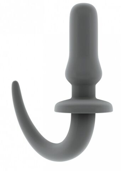 Серая анальная пробка SONO №12 с ручкой (Цвет: серый)
