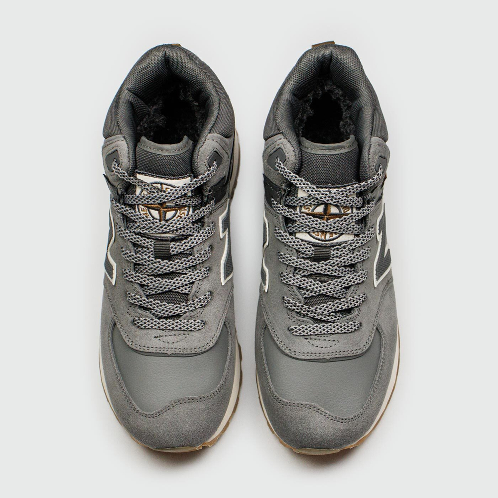 Кроссовки New Balance 574 Mid Grey / White with Fur Wmns