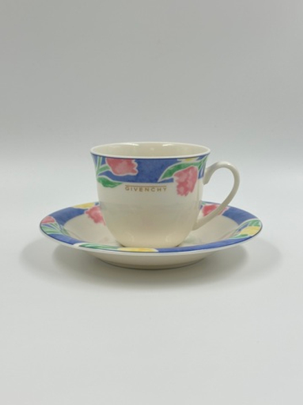 Чайная пара с синей каймой Givenchy by Yamaka