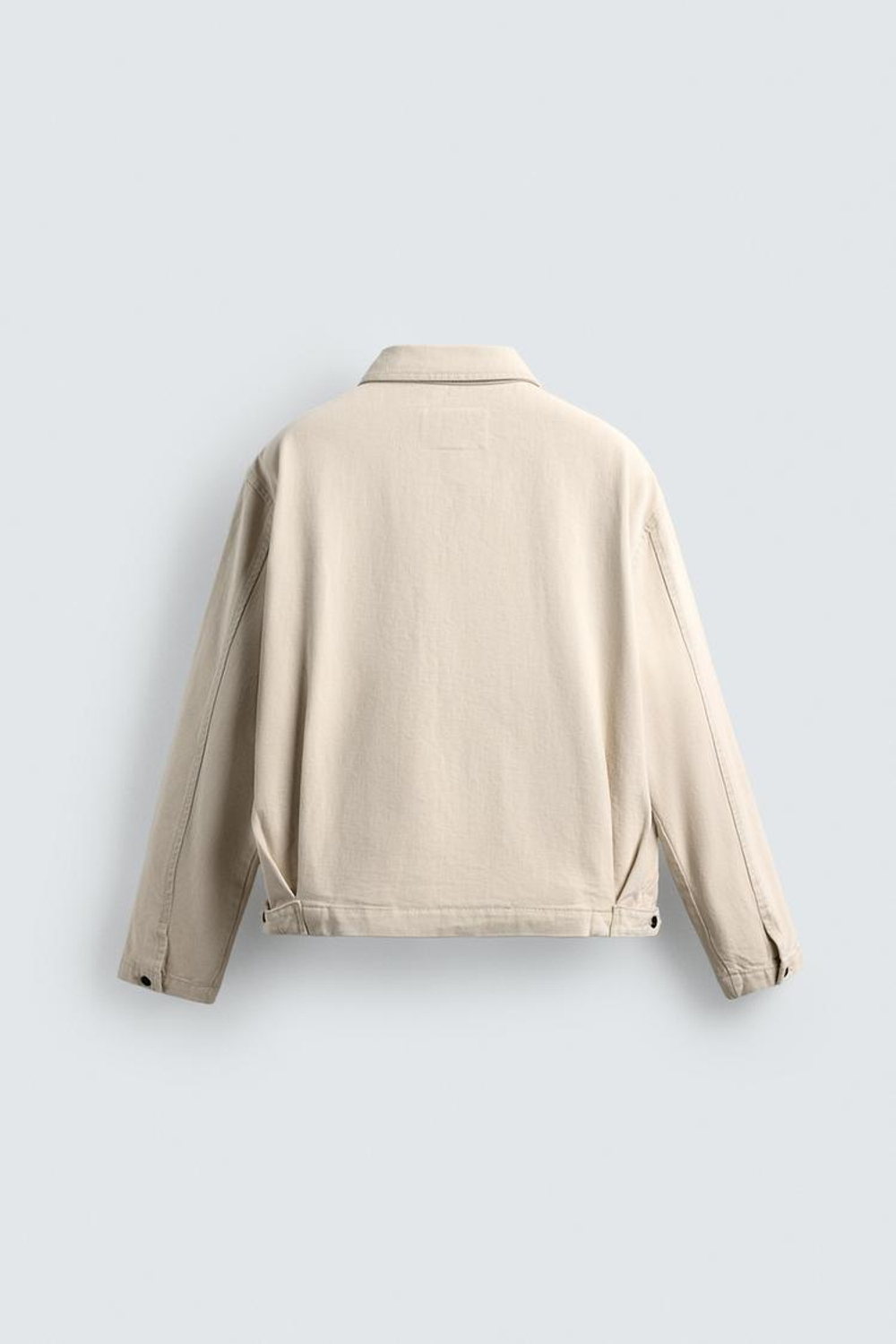 ZARA ДЖИНСОВАЯ КУРТКА НА МОЛНИИ, ПЕСОЧНЫЙ