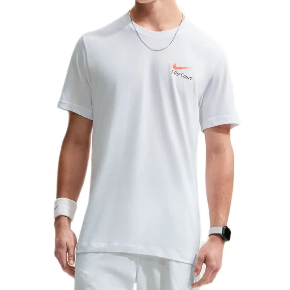 Мужская теннисная футболка Nike Court Dri-Fit Tennis - white
