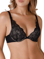 Бюстгальтер с треугольными пуш-ап чашками (Размер: 80B) (Цвет: черный)