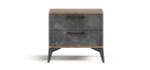 Тумба ЛОФТ Крафт табачный, Серый бетон (последний экземпляр)