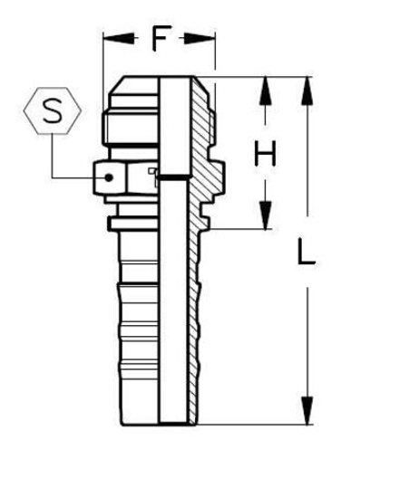 Фитинг DN 32 JIC (Ш) 1.7/8 CS TIEFFE