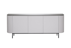 Комод дизайнерский с дверцами 80x42x200см Garda Decor Scala серо-бежевый