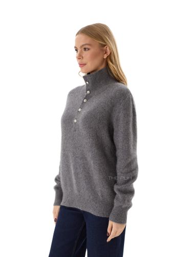 Серый джемпер из шерсти и кашемира с люрексом