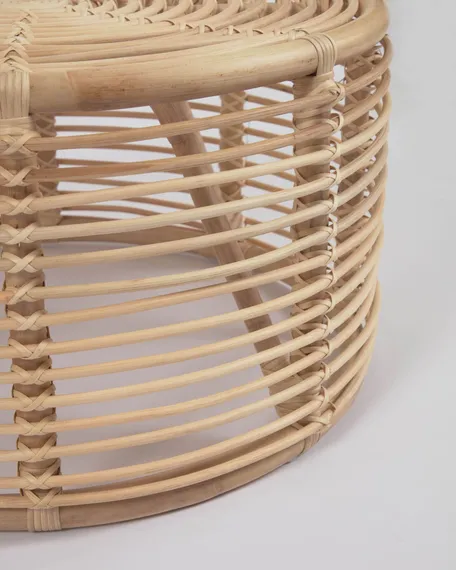 Журнальный столик Koana из ротанга Ø65 см