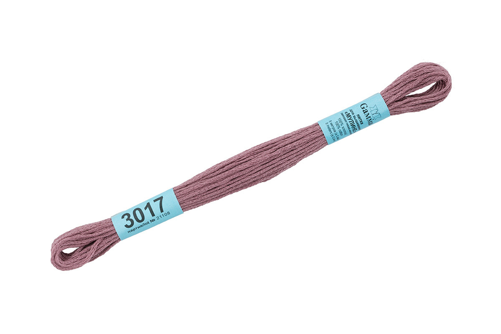 Мулине "Gamma", 100% хлопок, 8 м, №3017