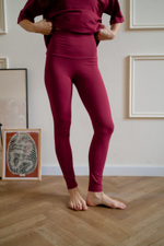 Легинсы с мягким поясом, Винный