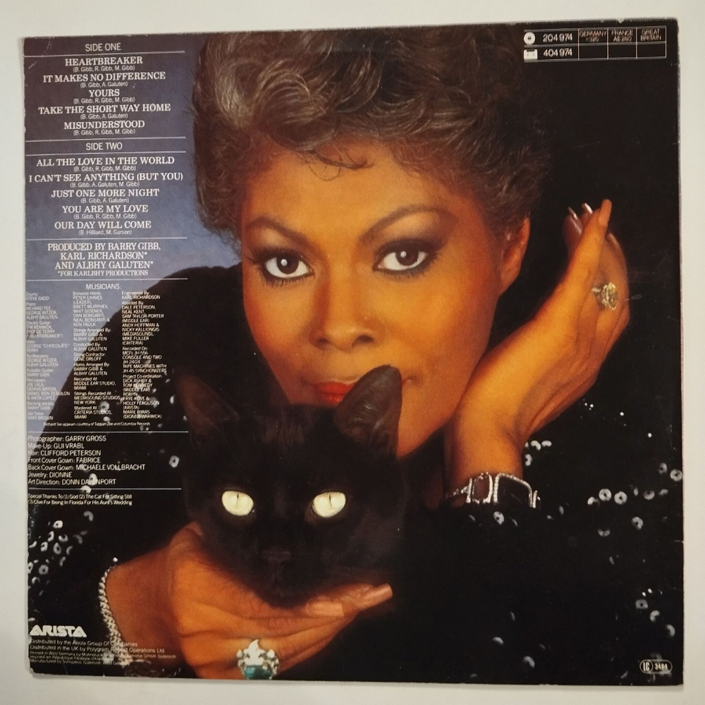 Винтажная виниловая пластинка LP Dionne Warwick Heartbreaker (Germany 1982)