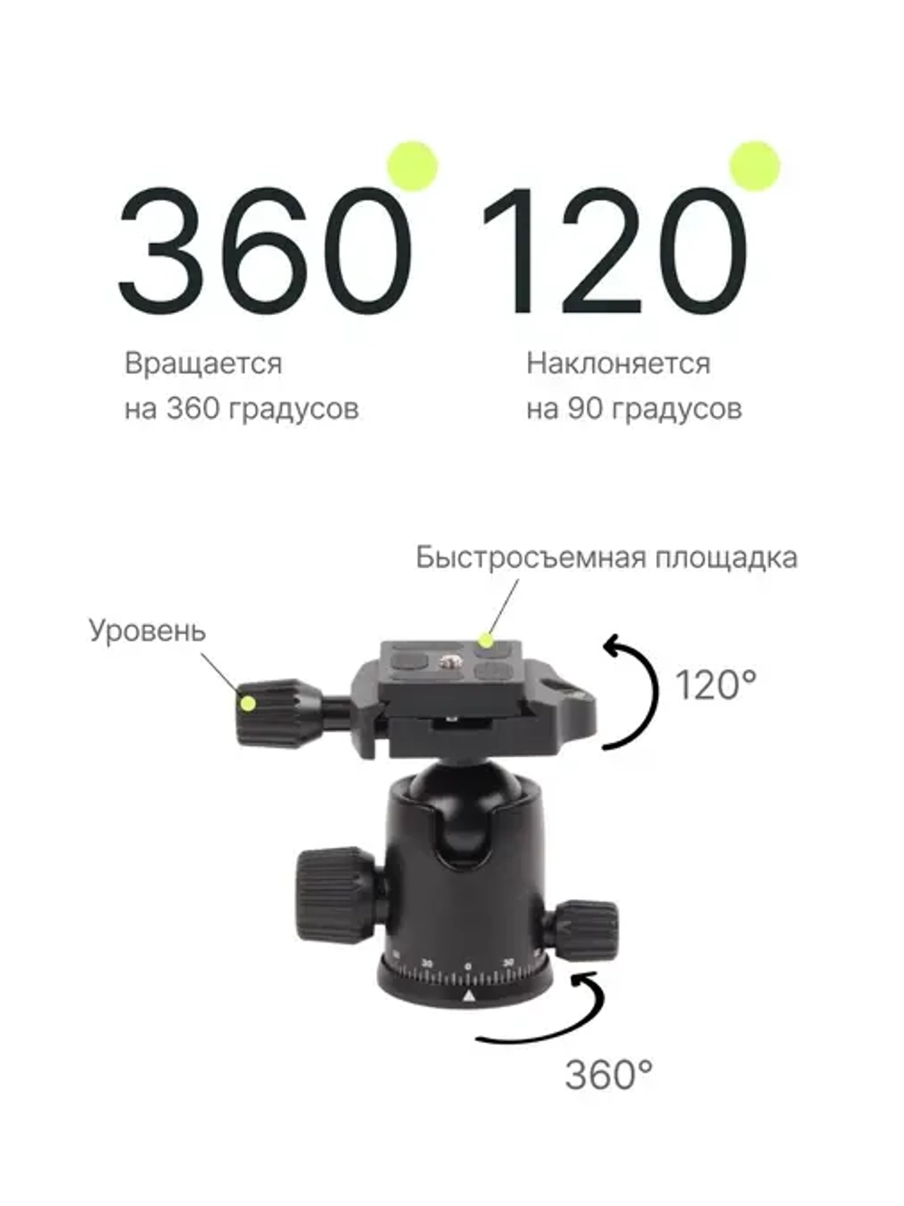 Штатив-монопод Raylab Pro 65 алюминиевый сплав (с головой)