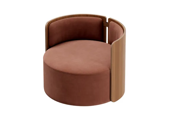 Кресло крутящееся Lagom 800 (сиена FiberGuard, орех)