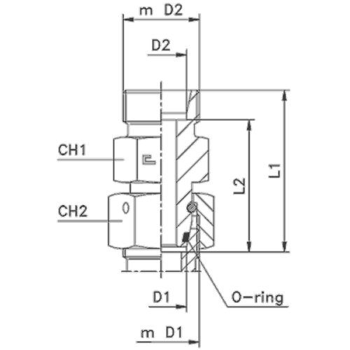Соединение PNF DS16 М24х1.5 (корпус) не редукционное