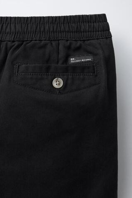 ZARA ПРЯМЫЕ БРЮКИ ЧИНОС, ЧЕРНЫЙ