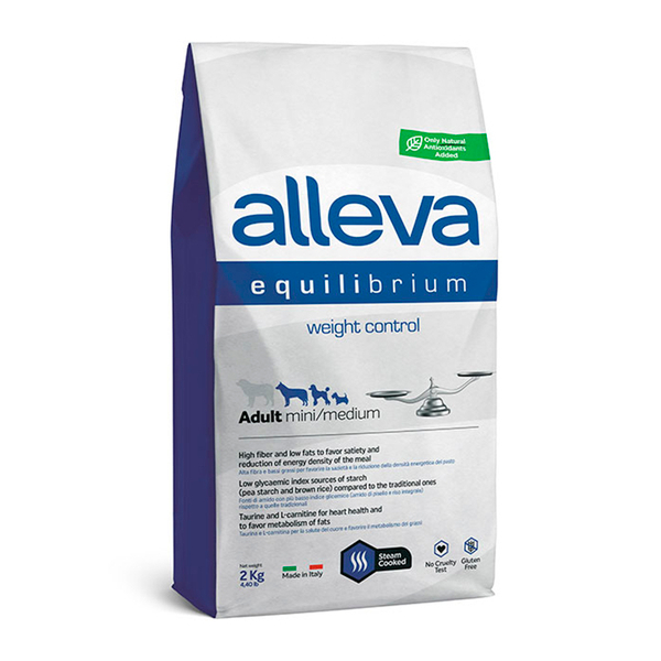 Полнорационный корм Alleva Equilibrium Weight Control, для мелких/средних пород, контроль веса, 2 кг