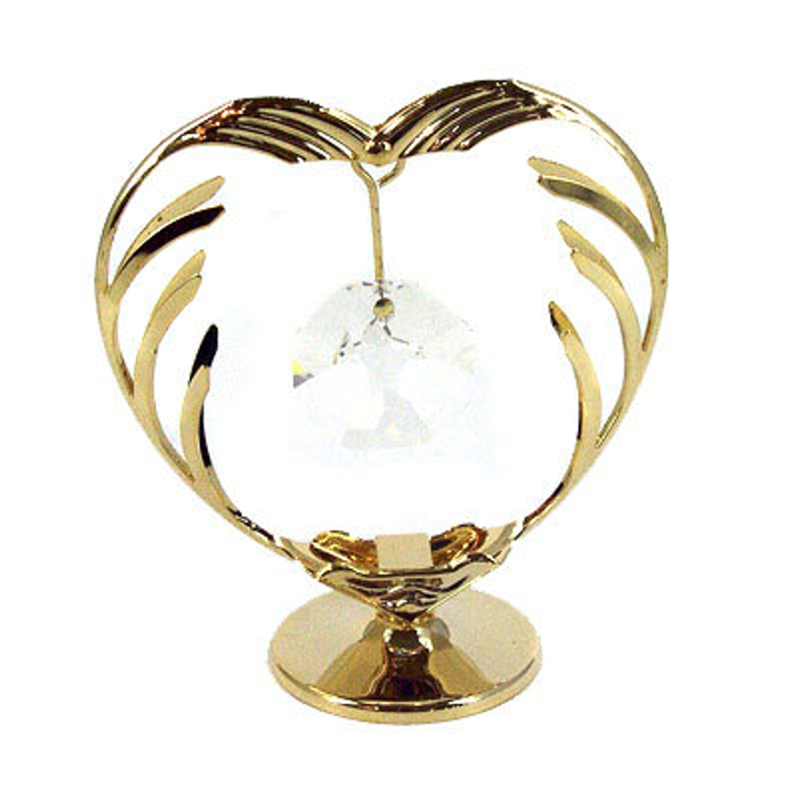 Фигурка декоративная Crystocraft Сердце с кристаллами Swarovski, 7 см