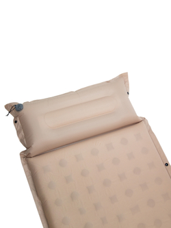 Коврик надувной односпальный Naturehike D series, с подушкой, бежевый (CNK2550WS025)