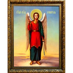 Ангел Хранитель в полный рост. Икона на холсте.