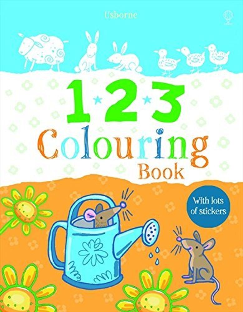 123 Colouring Sticker Book