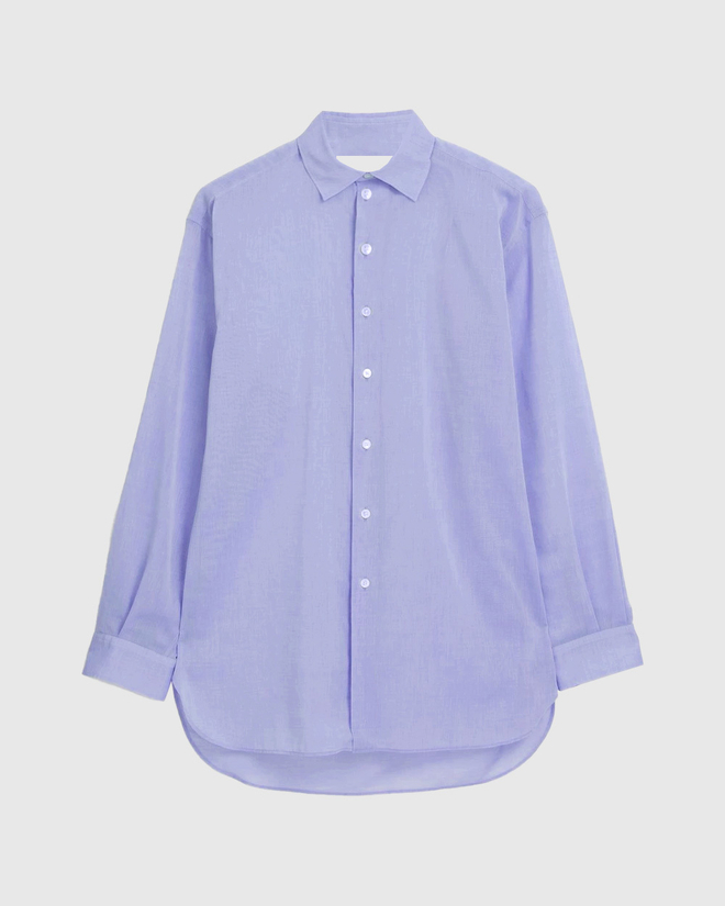 Мужская Рубашка из ткани оксфорд голубая