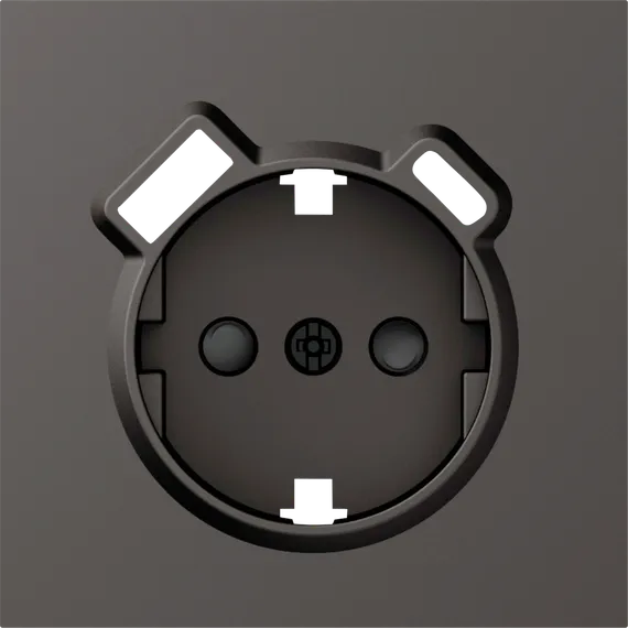 Donel S08 матовый титан накладка для розетки Schuko с зарядным устройством USB A+C, со шторками 16A