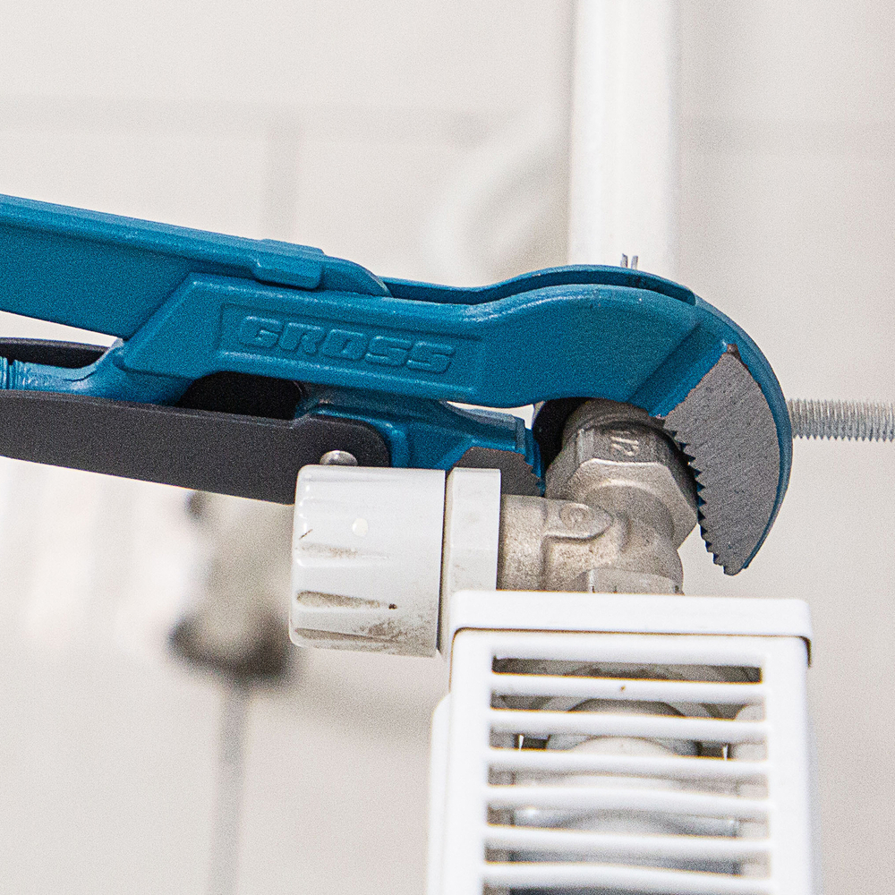 Ключ трубный рычажный 1, №1, цельнокованый, CrV, тип "S" Gross