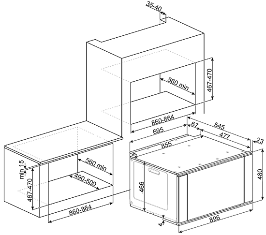 Электрический духовой шкаф Smeg SF9315XR