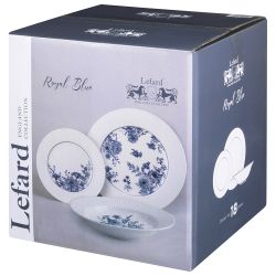 НАБОР ПОСУДЫ ОБЕДЕННЫЙ LEFARD "ROYAL BLUE" НА 6 ПЕР. 18 ПР. (КОР=1НАБ.)