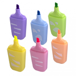 Набор текстовыделителей, 6 цв., Alingar, "Котята", фигурный корпус, скошенный, 1-5 мм, неоновые цвета, картонная упаковка