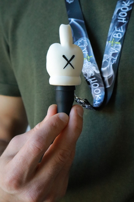 Персональний мундштук Фак білий Vibe Hookah