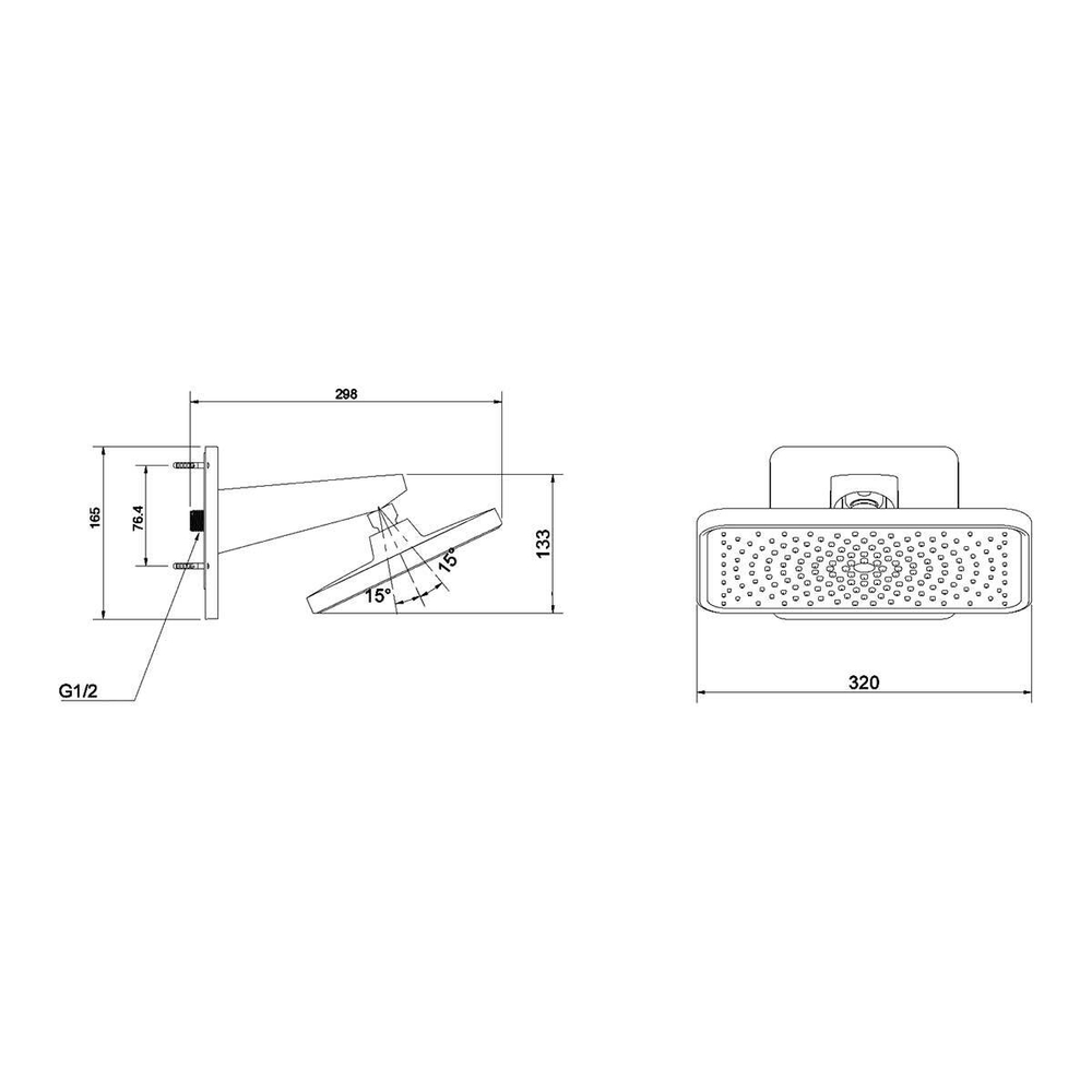 Верхний душ Inspire VSHD-3I4CCH, хром, , шт