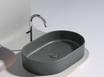 Умывальник чаша накладная овальная (цвет Темный Антрацит Матовый) Element 608x385x122мм