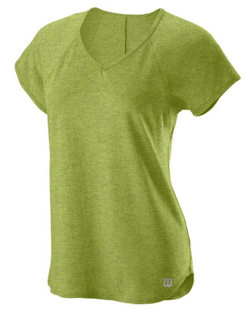 Женская теннисная футболка Wilson W Training V-Neck Tee - dark citron