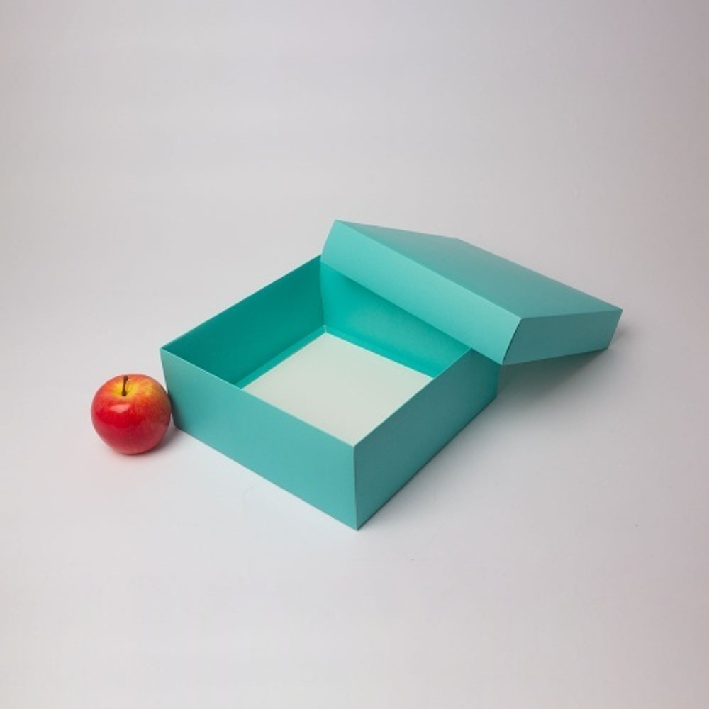 Коробка крышка-дно 25x10x25, тиффани, картон