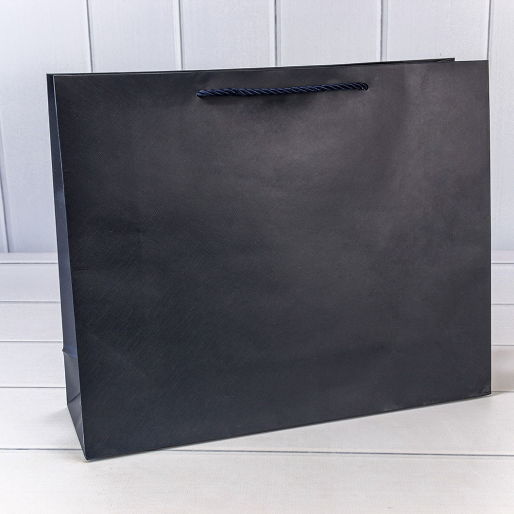 Пакет подарочный 39.5х32х12см "Фактура" (Синий)