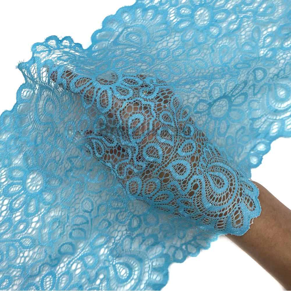 Кружево эластичное светло-голубое 20 см
