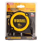 Рулетка 10м х 32мм, автоматич. фиксац., нейлон. покрытие, магнит. зацеп, двухстор. разметка Denzel