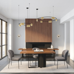DK4067-BK+SG Подвесной светильник ORBIT, IP20, 15xGU10 LED, до 15 Вт, черный + сатинированное золото, алюминий