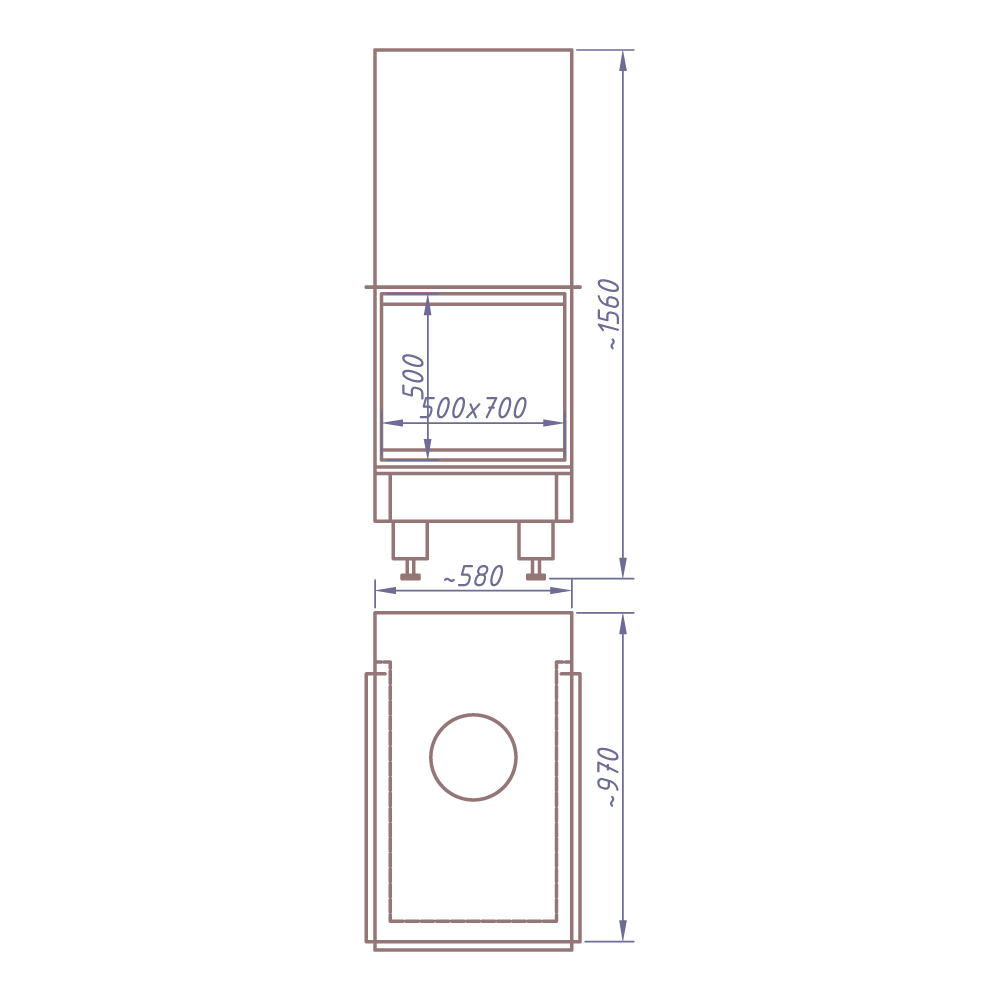 КАМИННАЯ ТОПКА 3VLF 700G (STAV)